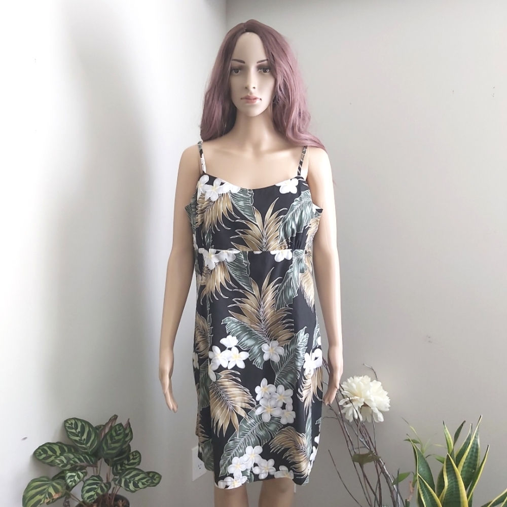 Pacific Legend hawaiian dress spaghetti strap made in Hawaii USA floral